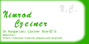 nimrod czeiner business card
